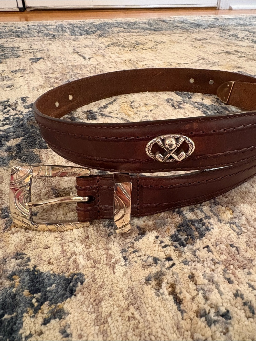 Brighton Brown Leather Belt with Silver Buckle